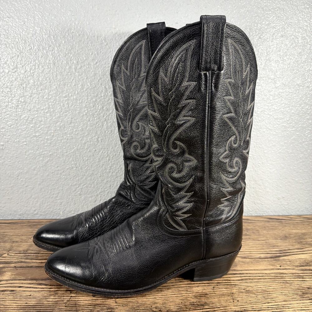 Dan Post 110R Black Western Cowboy Boots Mens 10 D